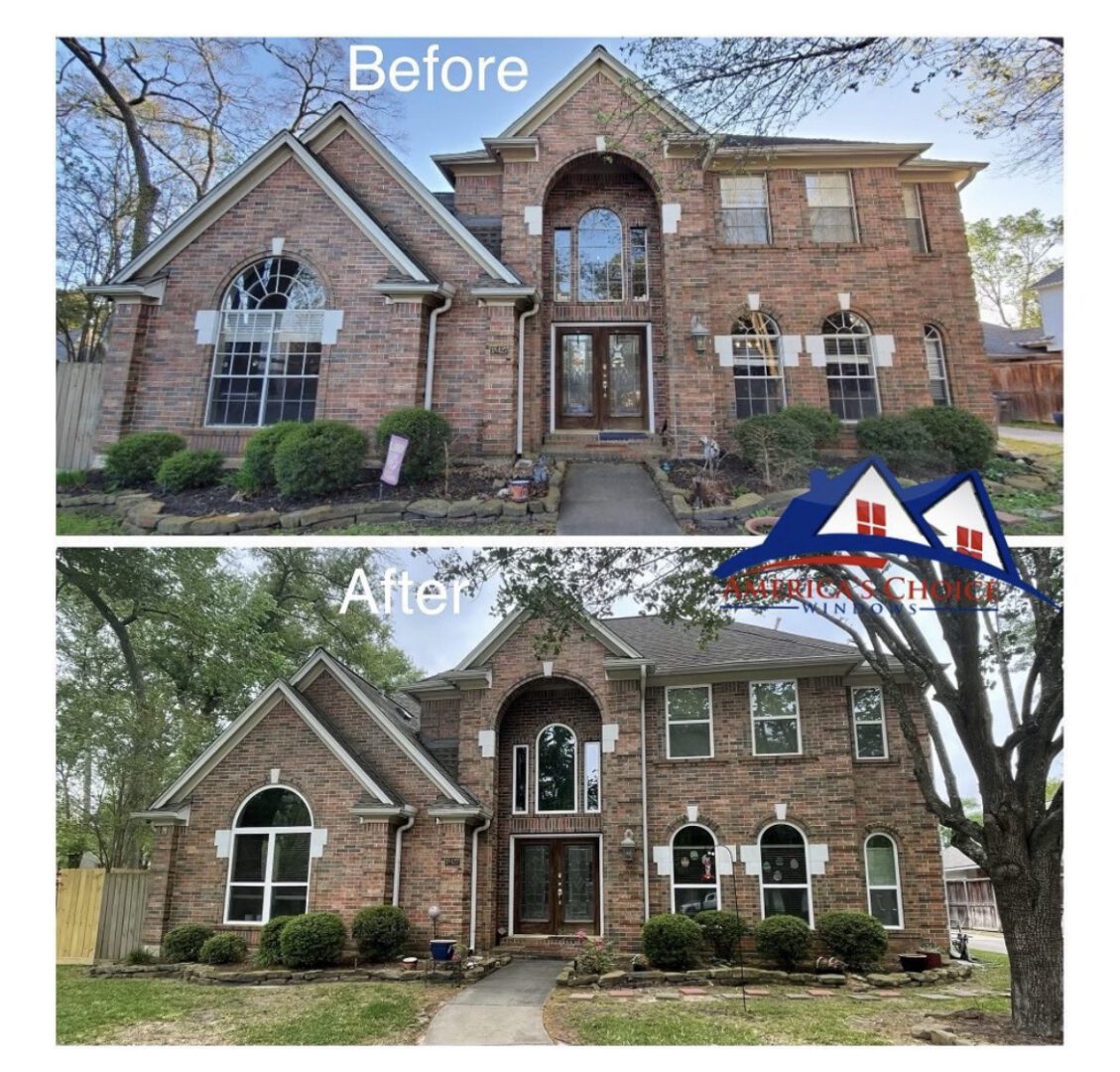 Replacement windows installed in League City TX by America’s Choice Windows