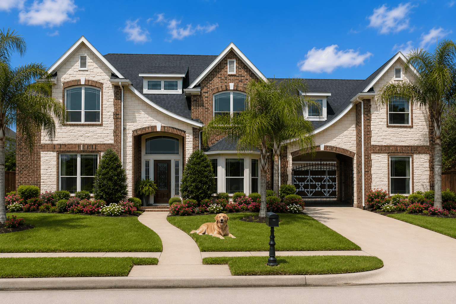 Luxury home with new energy efficient replacement windows in Victory Lakes League City Texas