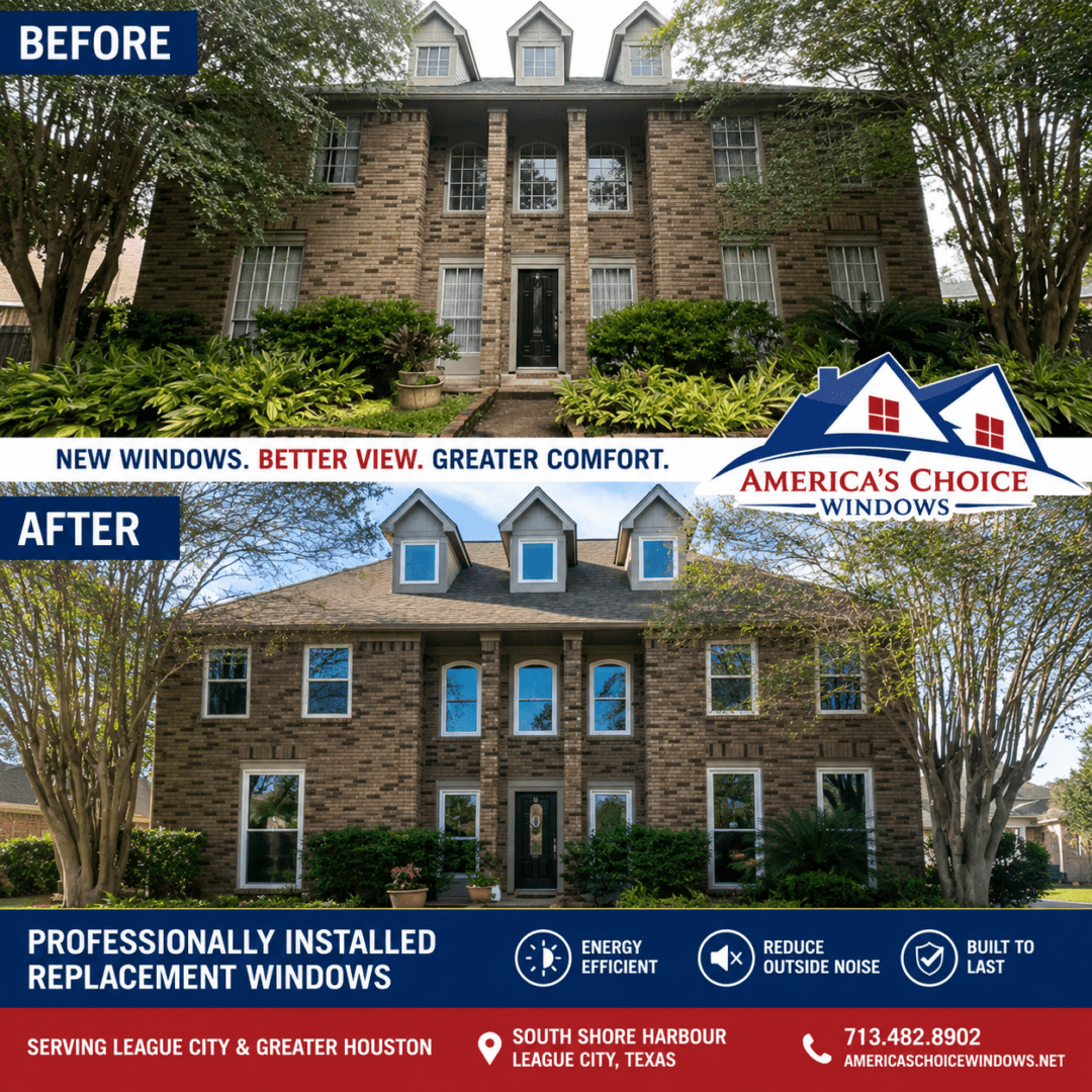 windstorm windows installed in upscale community in South Shore Harbor League City Texas